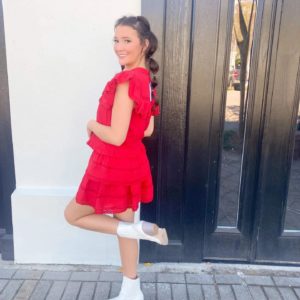 Red skort